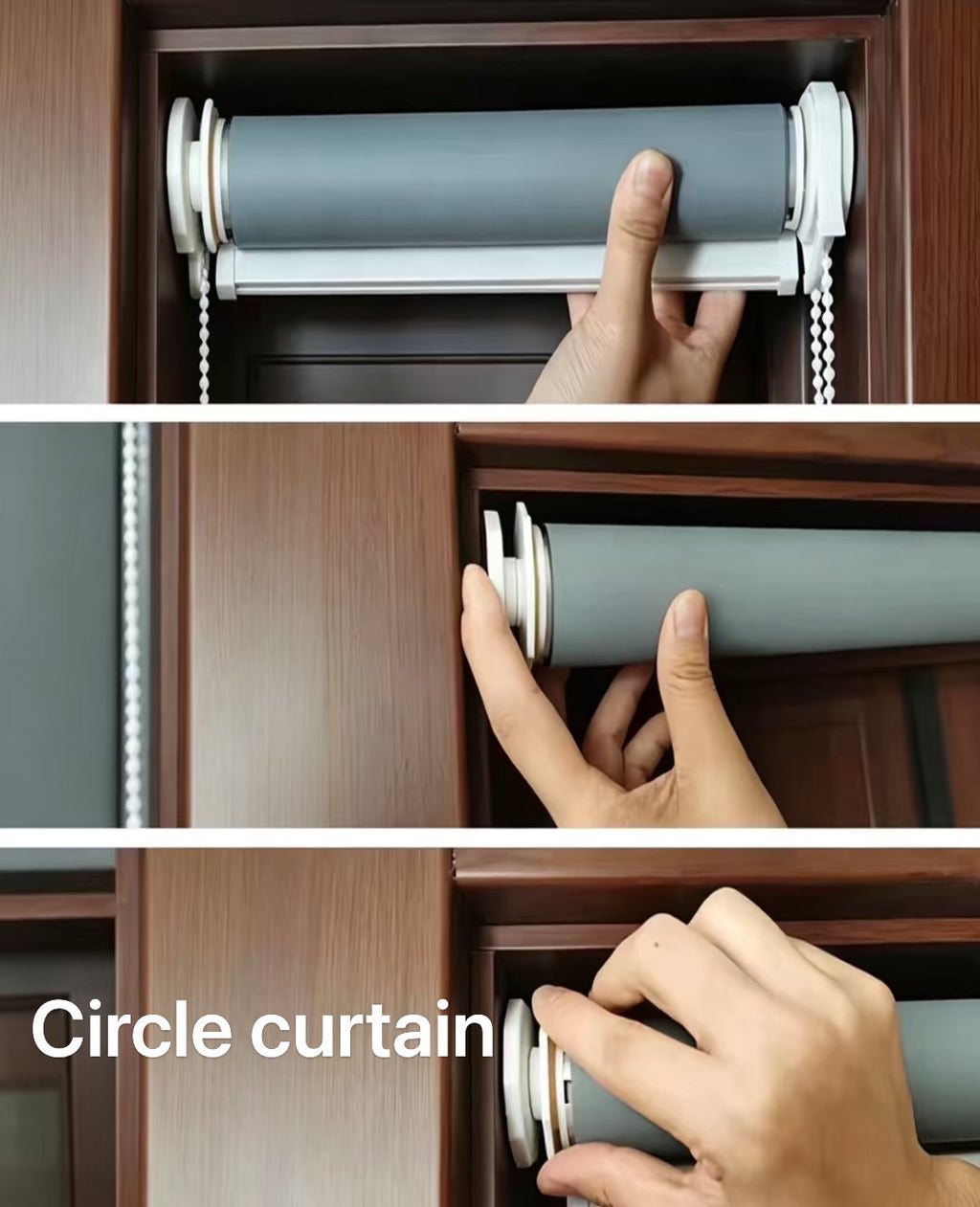 Easy installation of three types of curtains