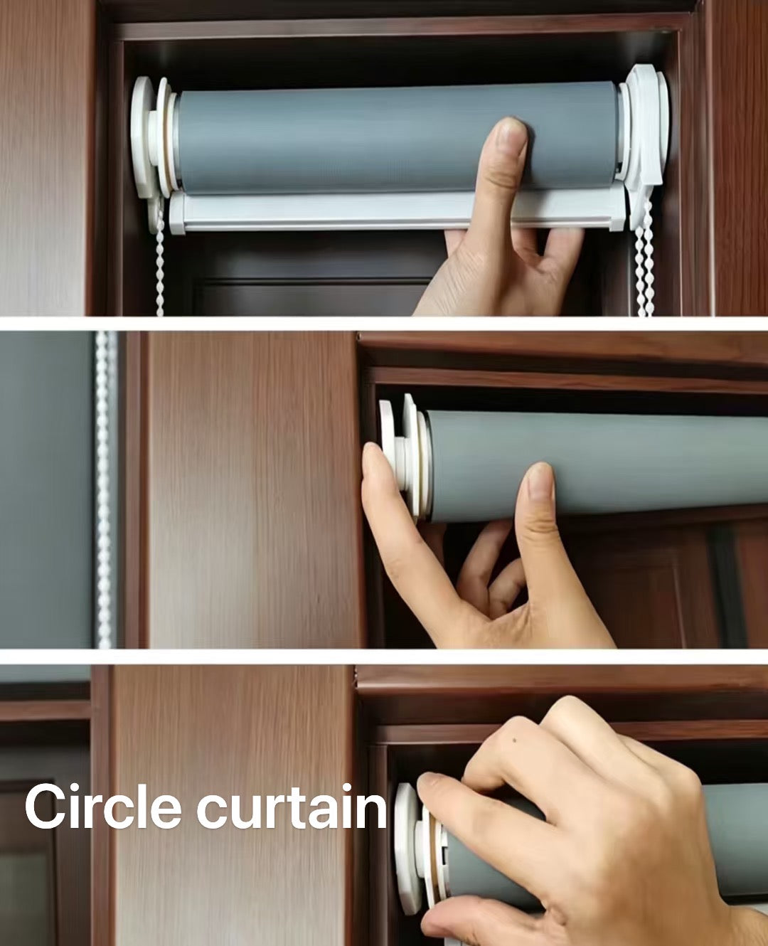 Easy installation of three types of curtains
