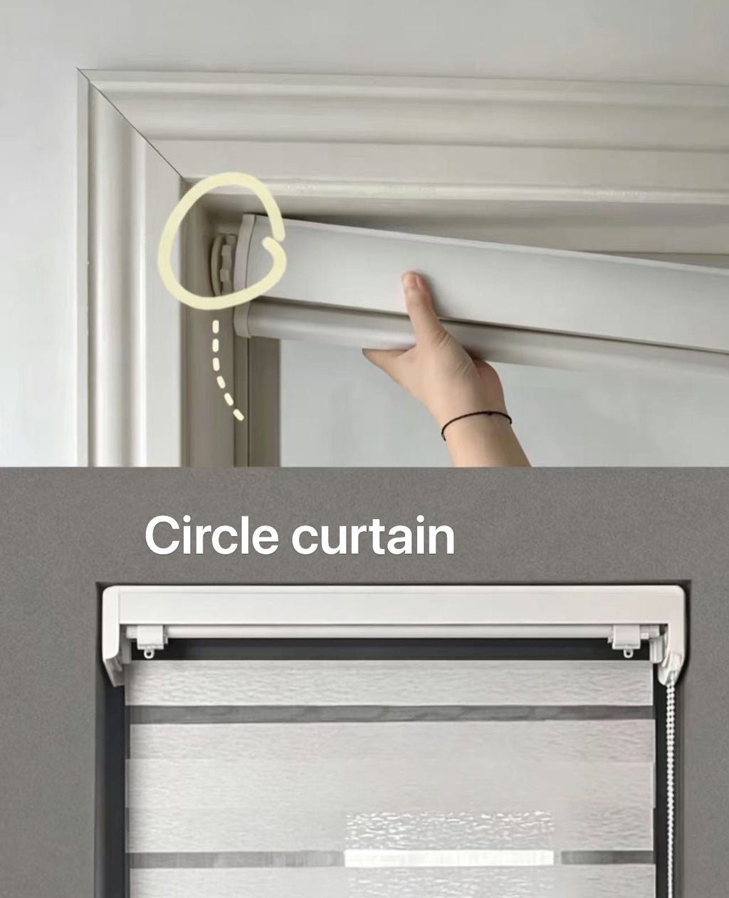 Easy installation of three types of curtains