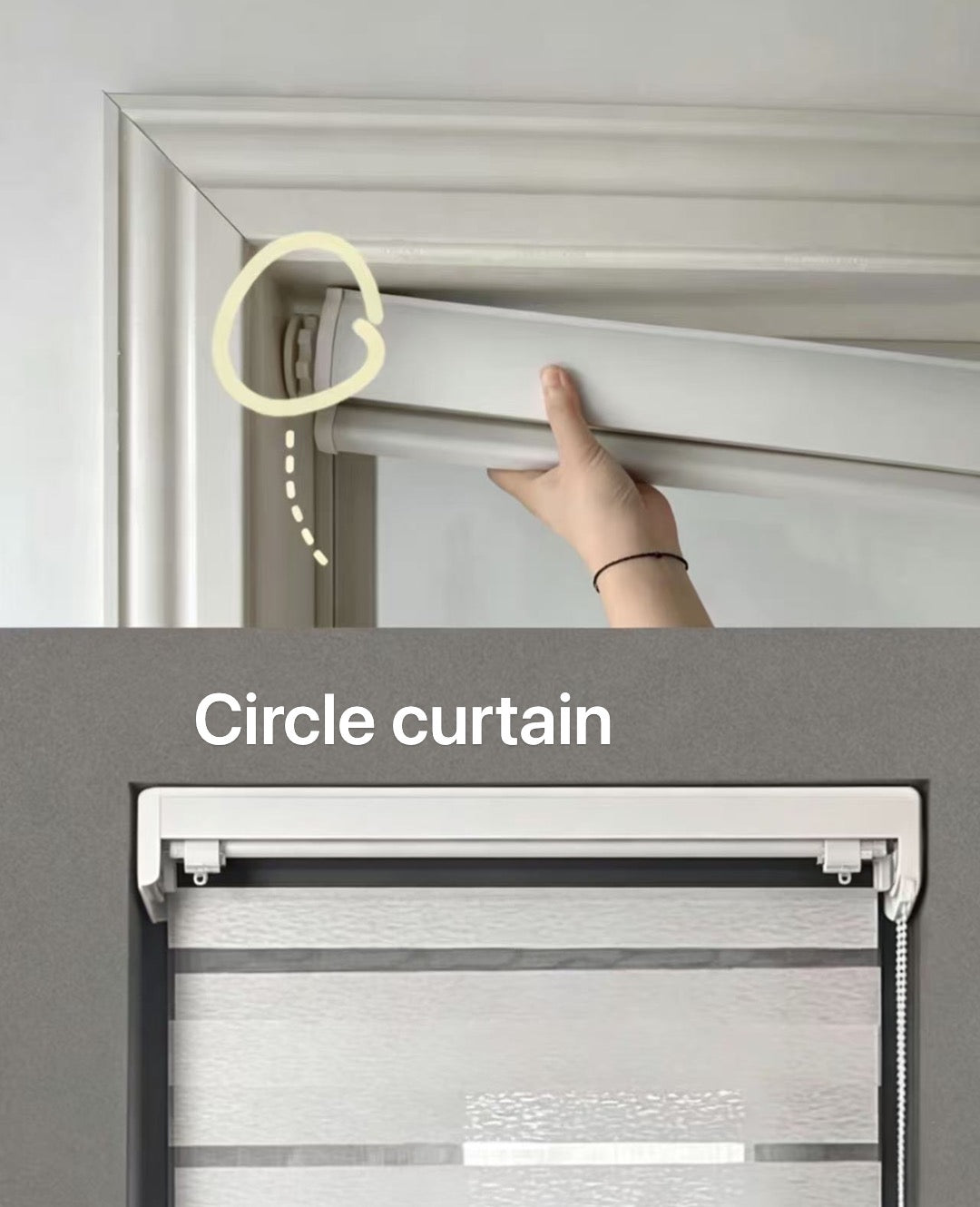 Easy installation of three types of curtains