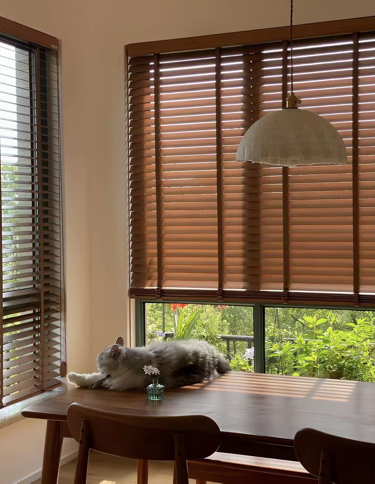 Wooden shutter curtain